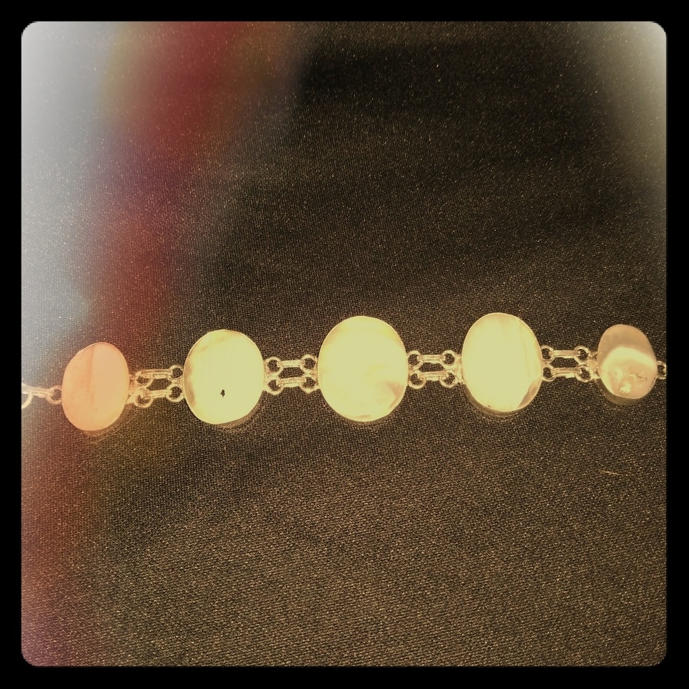 925 Silver agate stone bracelet